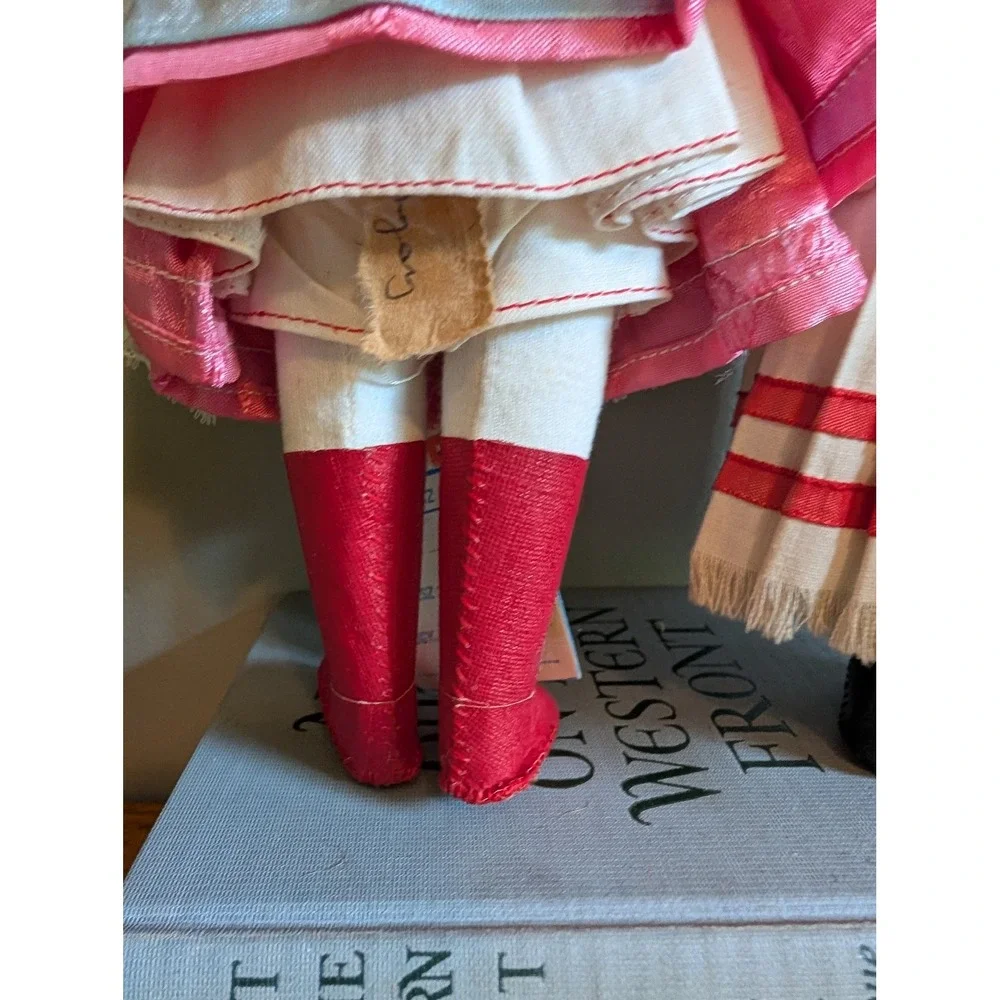 Vintage 1970s Hungarian Folk Art Dolls Pair Paloc Szecseny‎ Cloth Ethnic Costume